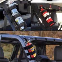 2 Pcs Adjustable Car Roll Bar Fire Extinguisher Holder for TJ JK JL 1997-2018