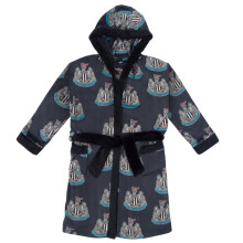 Newcastle United FC Official Boys Fleece Dressing Gown Black 11-12 Years