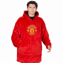 Manchester United Adults Oversized Hoodie Blanket Official Gift Red XL-XXXL
