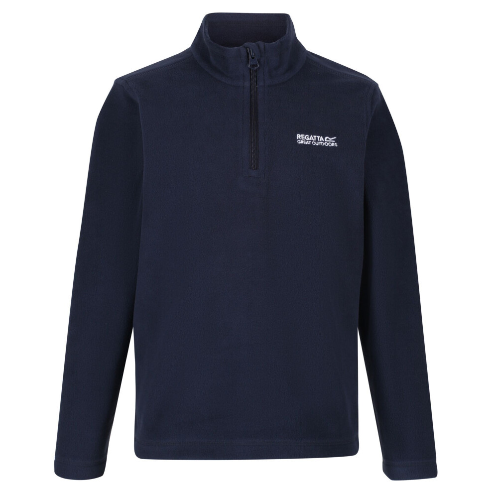 Regatta Childrens Unisex Great Outdoors Childrens/Kids Hot Shot II Half Zip Fleece Top (Navy/Navy) - Size 15-16Y - Image 2