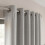 (Silver, 46'' x 54'' (PAIR)) BLACKOUT EYELET CURTAINS READY MADE PAIR+2 TIEBACK 2