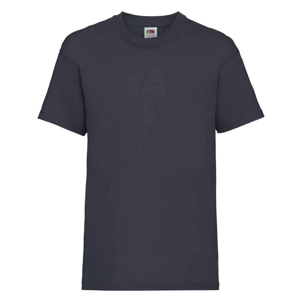 Fruit Of The Loom (7-8, Deep Navy) Childrens/Kids Valueweight T-Shirt