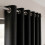 (Black, 66'' x 54'' (PAIR)) BLACKOUT EYELET CURTAINS READY MADE PAIR+2 TIEBACK 2