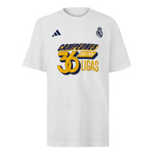 (11-12 Years, White) Adidas Childrens/Kids Campeones 36 Real Madrid CF Regular T-Shirt