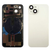 iPhone 14 bakdeksel med små deler - sølv (Starlight)