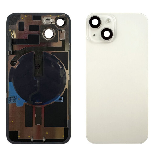 iPhone 14 bakdeksel med små deler - sølv (Starlight)