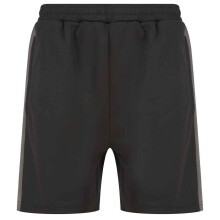 (L, Black/Gunmetal Grey) Finden & Hales Mens Knitted Shorts
