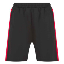 (3XL, Black/Red) Finden & Hales Mens Knitted Shorts