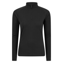 (8 UK, Black) Mountain Warehouse Womens/Ladies Talus Zip Neck Long-Sleeved Thermal Top