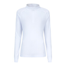(10 UK, White) Mountain Warehouse Womens/Ladies Talus Zip Neck Long-Sleeved Thermal Top