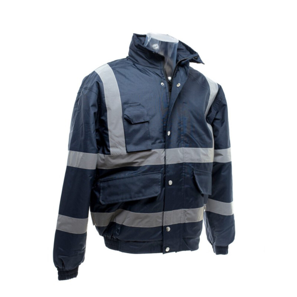 (Xl, Navy Blue) Yoko Mens Hi-Vis Bomber Jacket (Pack Of 2) 5059269134211