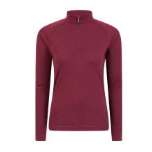 (14 UK, Berry) Mountain Warehouse Womens/Ladies Talus Zip Neck Long-Sleeved Thermal Top