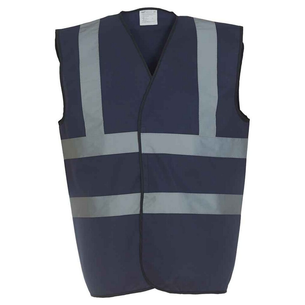 (M, Navy) Yoko Mens Band & Brace Hi-Vis Vest 5063470518555
