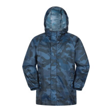 (13 Years, Dark Blue) Mountain Warehouse Childrens/Kids Pakka Camo Waterproof Jacket