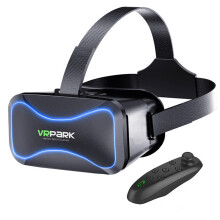 Verstellbares Kopfband, VR-Headset mit Controller für komfortables, verstellbares 3D-Virtual-Reality-Headset mit HD-Linsen, Blaulichtfilter,