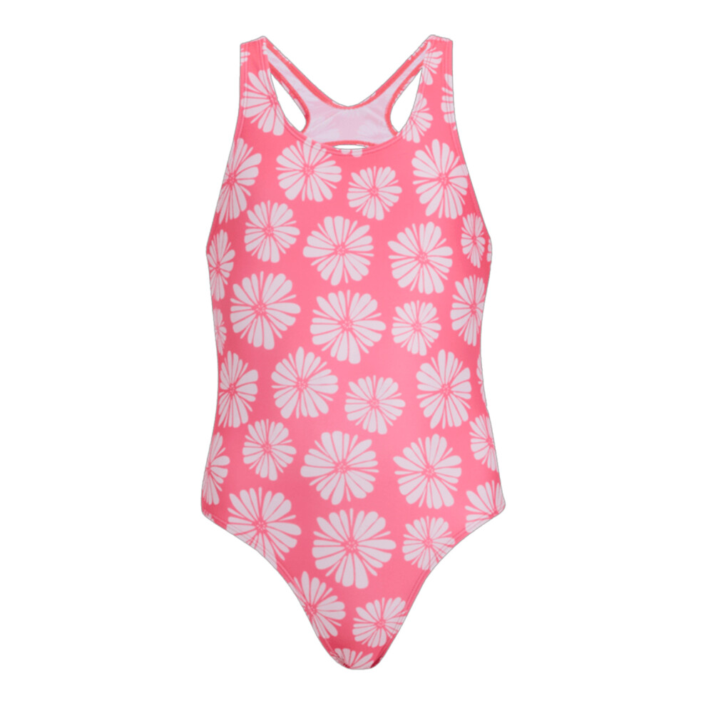Regatta (11-12 Years, Pink Haze/Petal) Girls Katrisse Flower One Piece Swimsuit