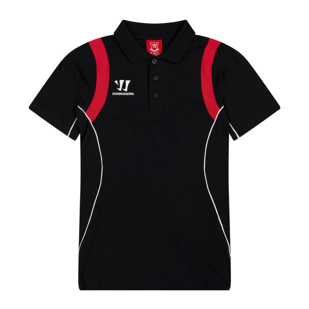 Warrior (L, Black) Mens Training Polo Shirt