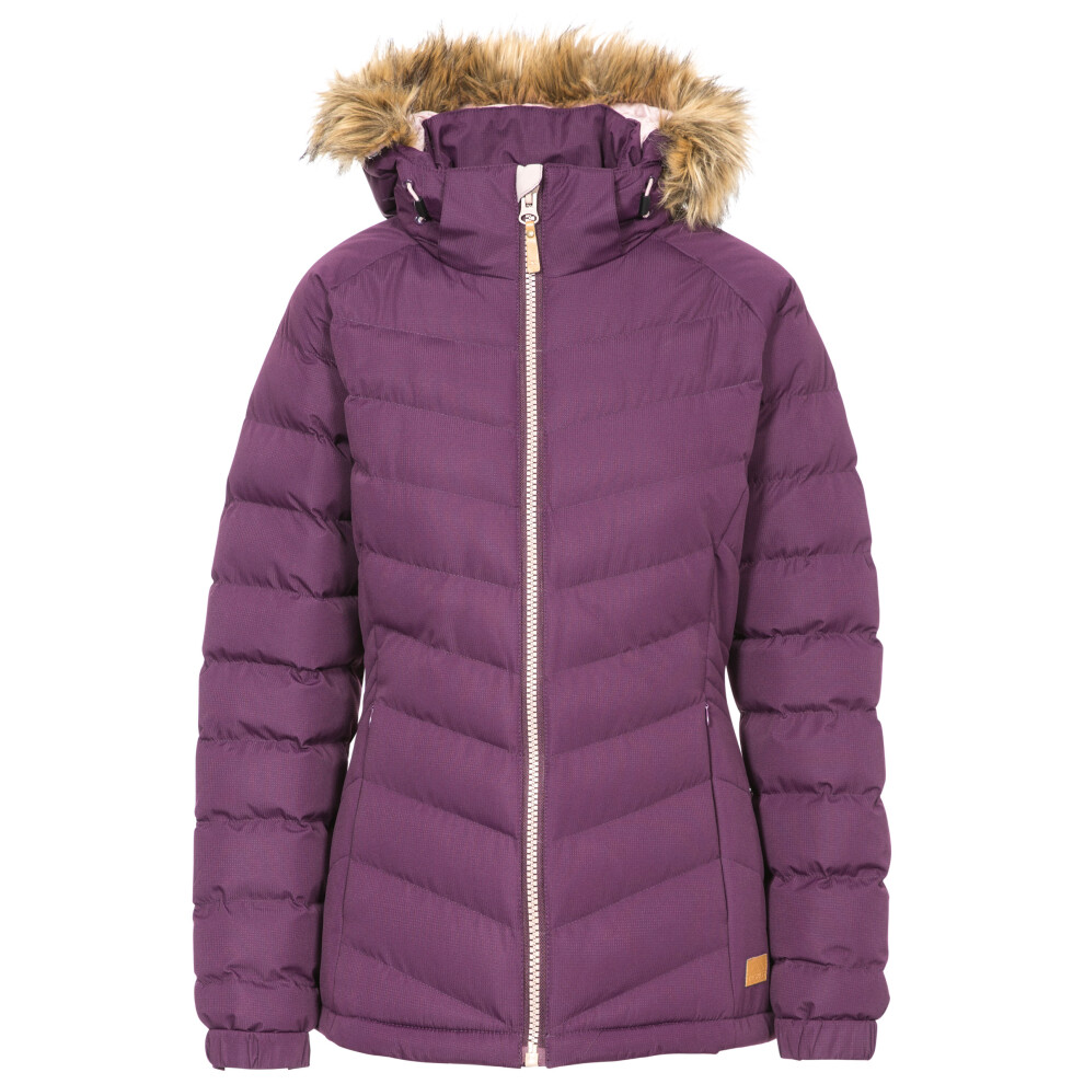 Trespass Women's Padded Hooded Casual Jacket Nadina Purple Size 12 - Image 2