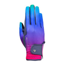 (S, Navy/Vibrant Pink) Hy Unisex Adult Ombre Riding Gloves