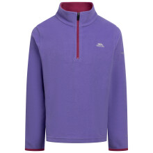 (5/6, Wisteria) Trespass Girls Casual 1/2 Zip Fleece Top - Sybil