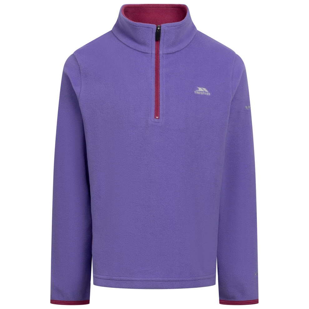 Trespass Girls Half Zip Fleece Sybil Purple 5/6 - Image 3