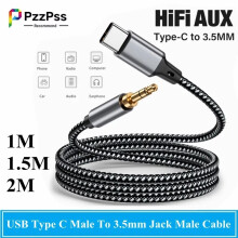 (2m) USB-C to 3.5mm Jack Audio Cable DAC Type-C Aux Headphone Speaker Lead For iPhone