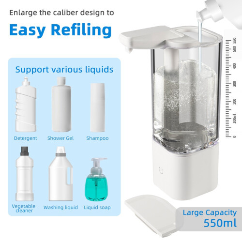 Automatic Liquid Soap Dispenser Touchless  Hand Washing Soap Dispenser with USB Charging for Kitchen 2