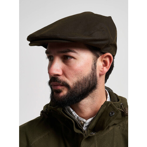 JACK PYKE JACK PYKE Men's Green Cotton Waxed Flat Cap 61cm