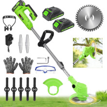 21V Cordless Grass Trimmer with 2 Batteries