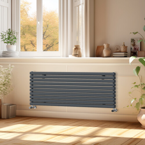 (1600x590mm) Right Radiators Horizontal Vertical Oval Column Designer Radiator Double Panel Rads