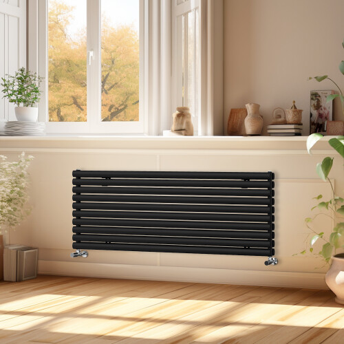 (1600x590mm) Right Radiators Horizontal Vertical Oval Column Designer Radiator Double Panel Rads