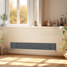(1800x236mm) Right Radiators Horizontal Vertical Oval Column Designer Radiator Double Panel Rads