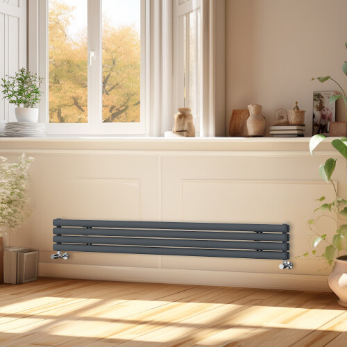 (1800x236mm) Right Radiators Horizontal Vertical Oval Column Designer Radiator Double Panel Rads