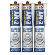 (3 Pack) Dryzone Anti-Mould Silicone Sealant White 310ml