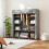 Homcom HOMCOM Fabric Wardrobe with 10 Shelves, Foldable Closet Light Grey 1