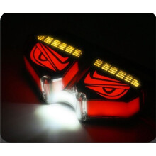 LED Truck Side Marking Warning Light Eye Dynamic Flowing LED Taillight Super Bright Motorcycle Signal Light Red