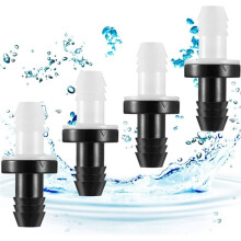 6pcs 3/8 Inch One-Way Straight-Through Vacuum Check Valve, One-Way Plastic Check Valve, Miniature Food-Grade Check Valve