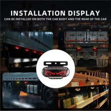 Car Truck Eyelash Eye Side Light DRL Running Light Clearance Lamp Warning Lights Rear Taillight Red