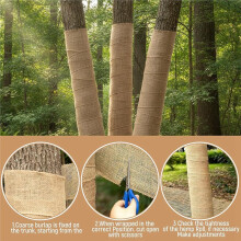 15cm X 10m Natural Jute Ribbon Roll Burlap Fabric Tape Rustic DIY Gift Wrapping Garden Wedding Decoration Strip