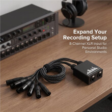 8CH XLR 3Pin Multi Network Breakout for Stage Sound Lighting and Recording Studio 8-CH XLR to 2xSTP CAT6 RJ45 Ethercon