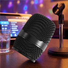 Grille en Maille de TĂŞte de Microphone Ă Boule Grille de Microphone Ă Main en Maille pour SKM9000 Noir