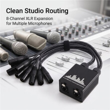 8CH XLR 3Pin Multi Network Breakout for Stage Sound Lighting and Recording Studio 8-CH XLR to 2xSTP CAT6 RJ45 Ethercon
