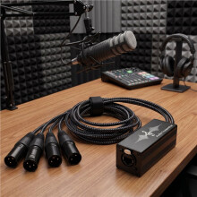 RJ45 CAT6 to Audio Snake 4 Channel XLR 3Pin Multi Network Breakout Cable Splitter for Stage Sound Lighting