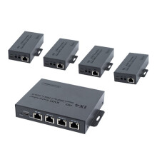 Splitter Extender KWM Compatibile 1 A 4 1080P Trasmettitore e Ricevitore Wireless Compatibile per Laptop TV Spina UE