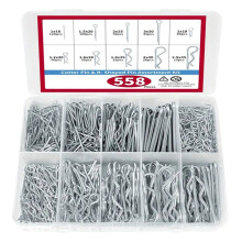 558-Teiliges Sortiment An Splinten, Verzinkte Stahl-Splint-Hakenbefestigungszubehör-Kit, Splint R Clip in Verschiedenen Größen