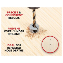 Professionelles Stoppring-Set - Bohrertiefenstop - 8-Teiliges Set (1/2", 7/16", 3/8", 5/16", 1/4", 7/32", 3/16", 1/8")