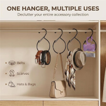 Rust-Resistant Belt Hanger for Closet Space Saving 15 Lb Heavy Duty 4 Pack Scarf Hangers and Holders