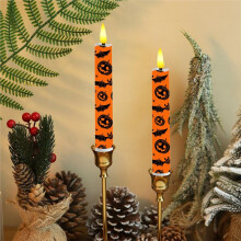 6 Pcs Velas de Halloween Sin Llama Velas LED Centro de Mesa Embrujado para Centros de Mesa y Decoración de Repisa D