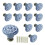 12 Pcs Light  Ceramic Kitchen Cabinet Knobs Retro Ceramic Dresser Knobs, Vintage Round Drawer Knobs 1