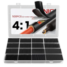4:1 Krimpkous Kit, 500PCS Lijmgecoate Draadkous Krimp voor Waterdichte Draadreparatie, Kabelbescherming